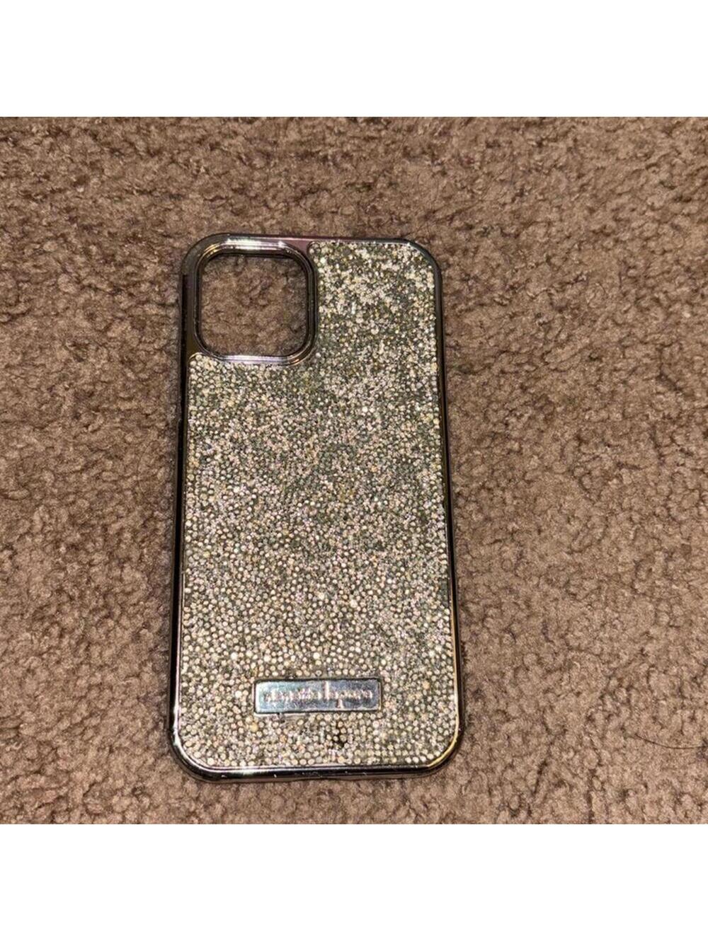 EUC Nanette Lepore Silver Rhinestone Phone Case IPhone 12 model